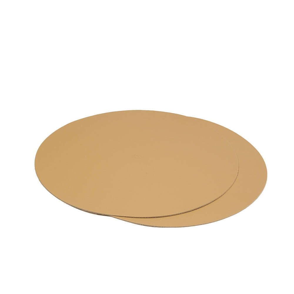 Bordunderlägg rund i Läder 6pack, 35cm diameter, hållbar bordstablett för elegant dukning
