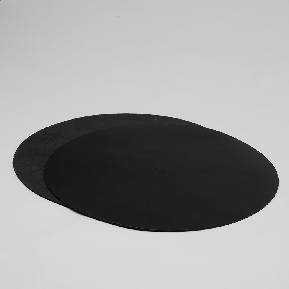 Bordunderlägg rund i Läder 6pack, 35cm diameter, hållbar bordstablett för elegant dukning